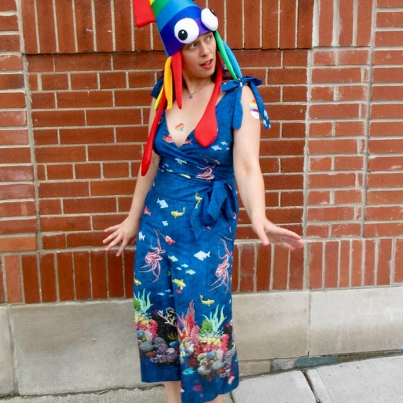 Aquarium Printed Wide-Leg Jumpsuit - Picture 4 of 6